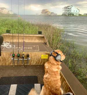 Waiting on weather with Shiner.